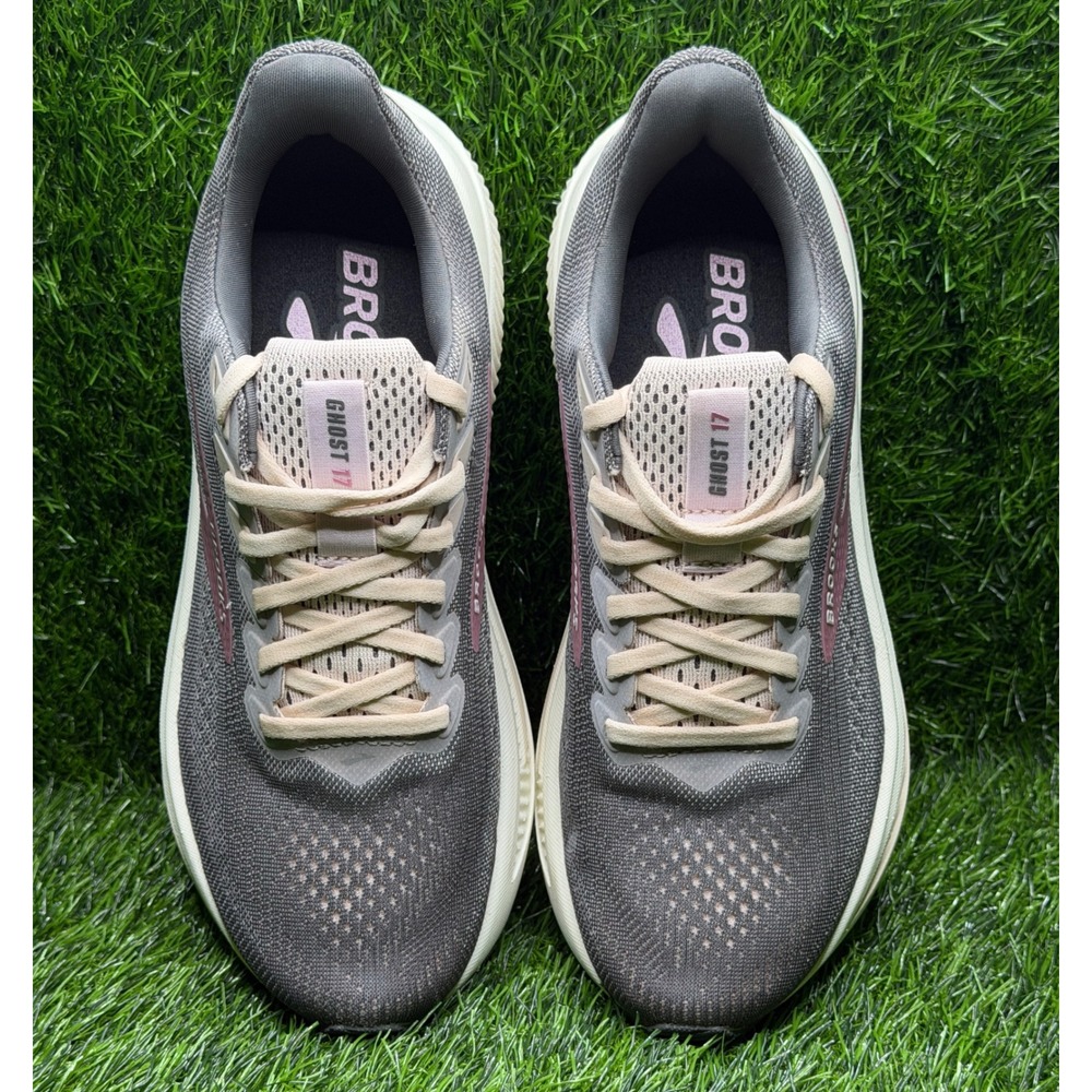 Brooks Ghost 17 Womens sz 8 Running Shoes Poppy Seed Pink Bluewash 1204311B027 - Picture 4 of 10